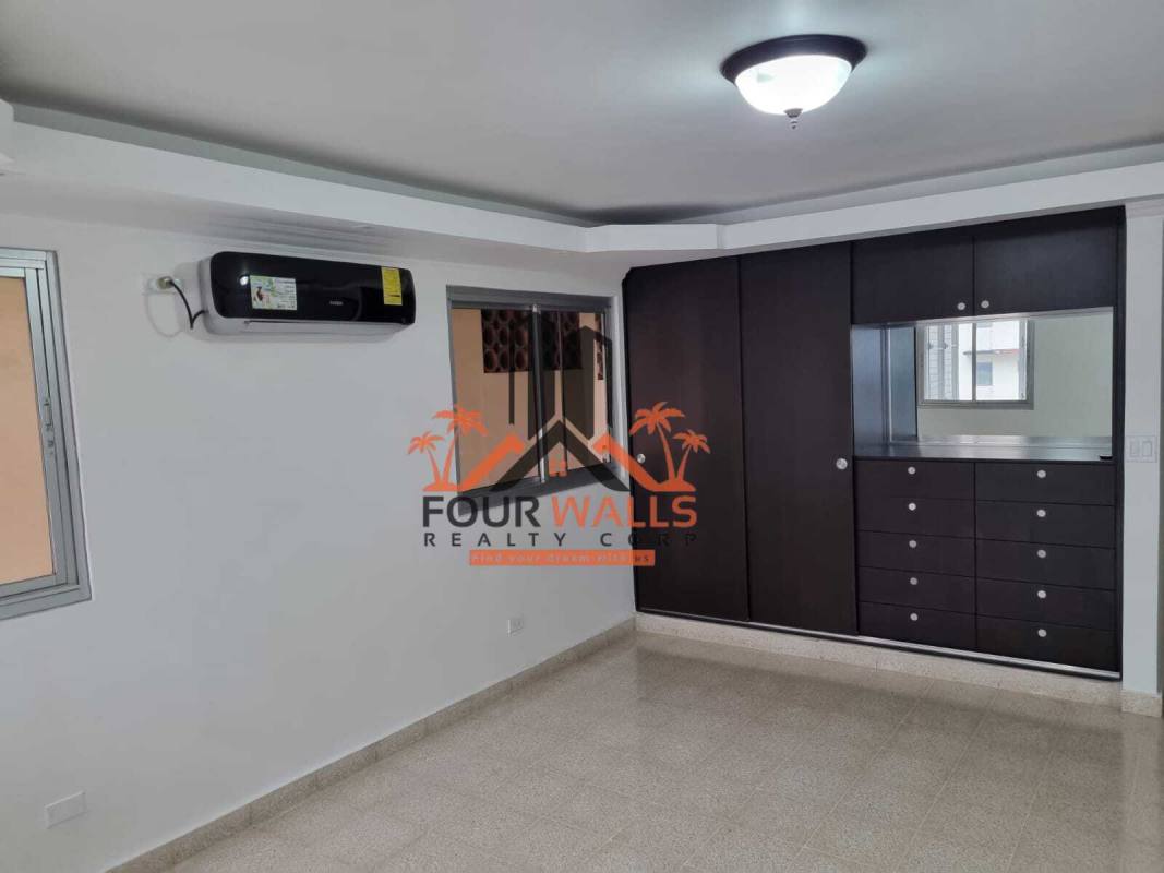 Renovated kitchen with granite countertop, ceramic wall tile, cabinets PH Vista Hermosa Tower Panama City