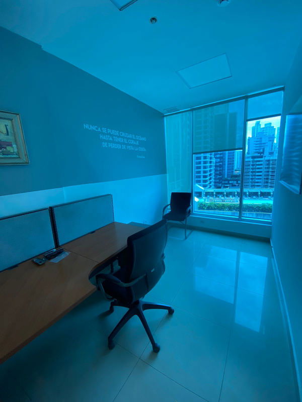 Office space kitchenette and dining area in Ocean Business Center Torre Banesco Panama