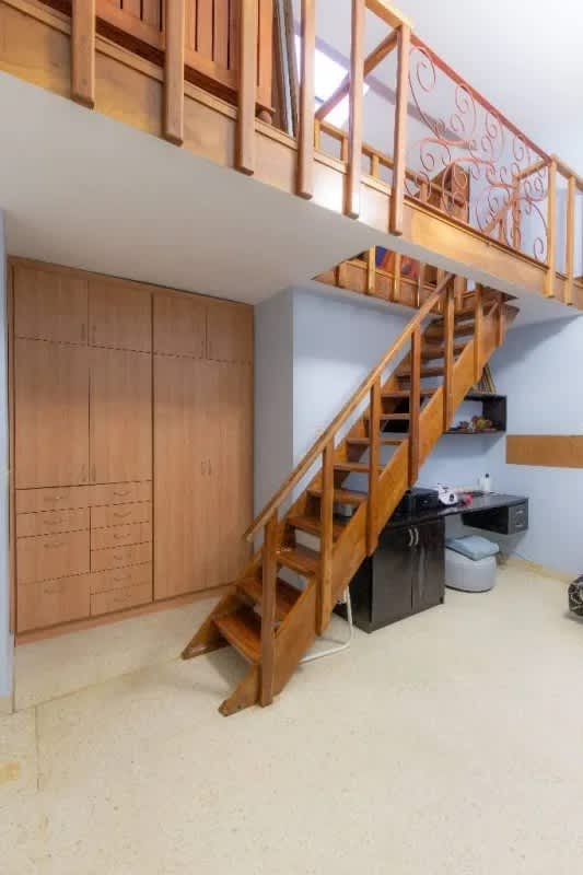 Spacious master bedroom with large windows and closet in duplex Obarrio Bella Vista