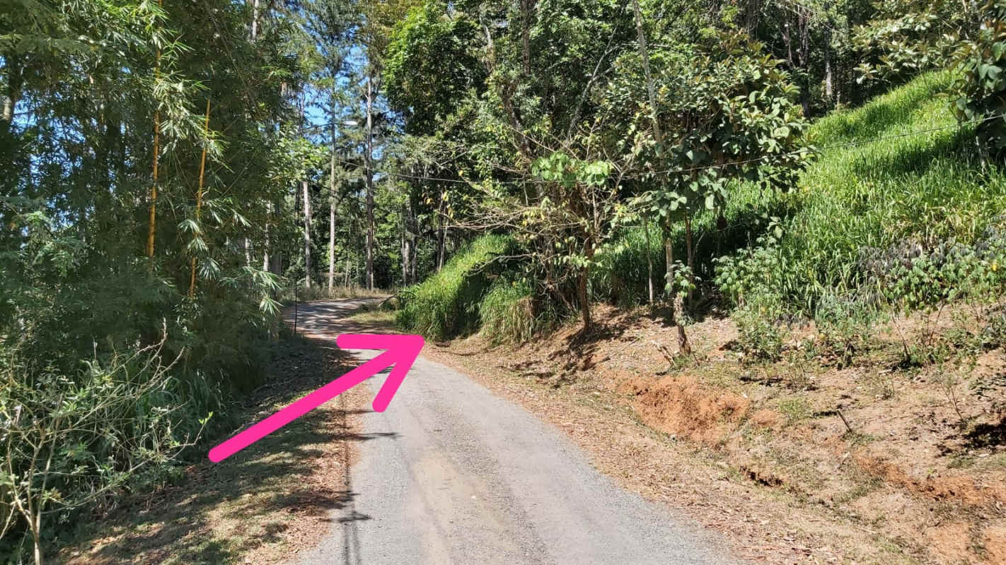 Access road to mountain land inside Cerro Azul gated sector El Lago Panama