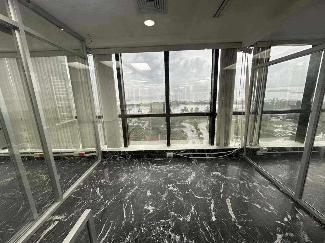 Wide open workspace with city views in Torre BAC office building Panama City
