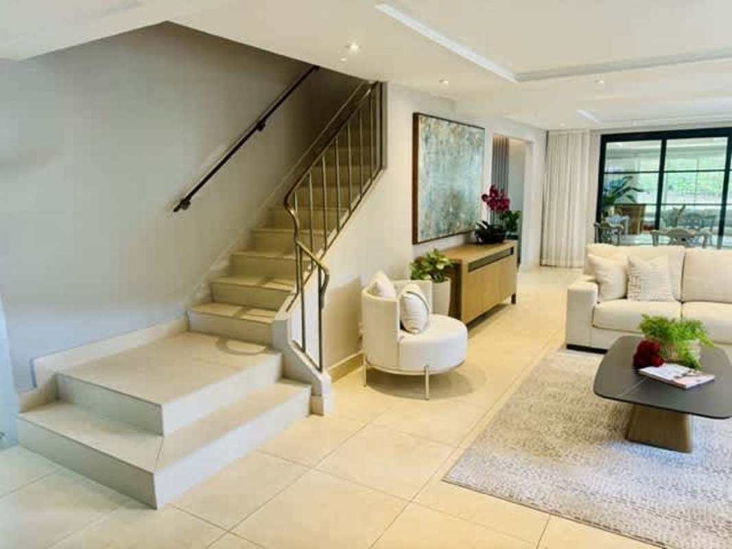 Open living dining area with terrace access in duplex rental Cardenas Clayton Panama