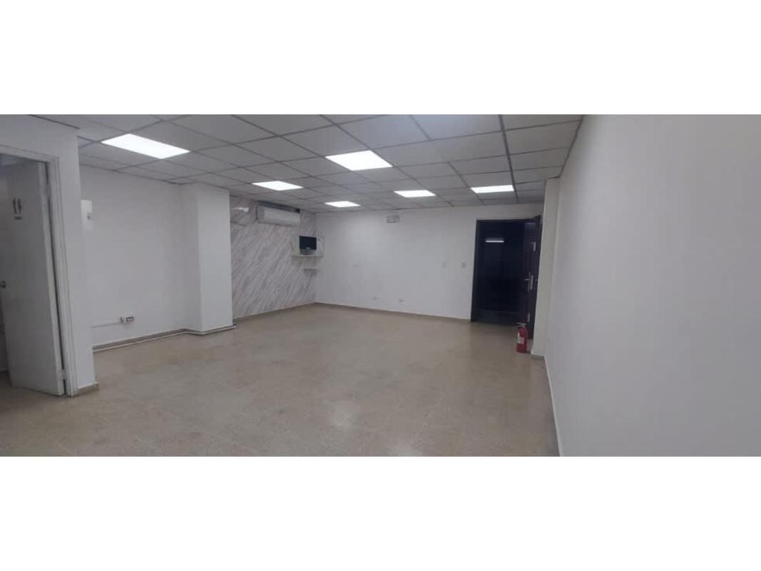 Spacious open commercial interior with tile flooring AC and lighting at Plaza San Fernando Panama