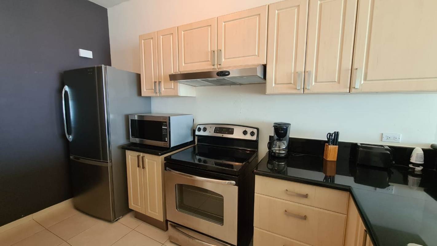 Contemporary kitchen stainless appliances granite counters PH Vista del Mar Panama