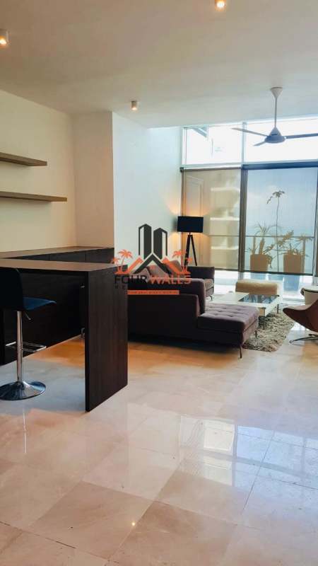 Luxurious open kitchen with island, premium appliances in PH Pacific Village Punta Pacifica Panama