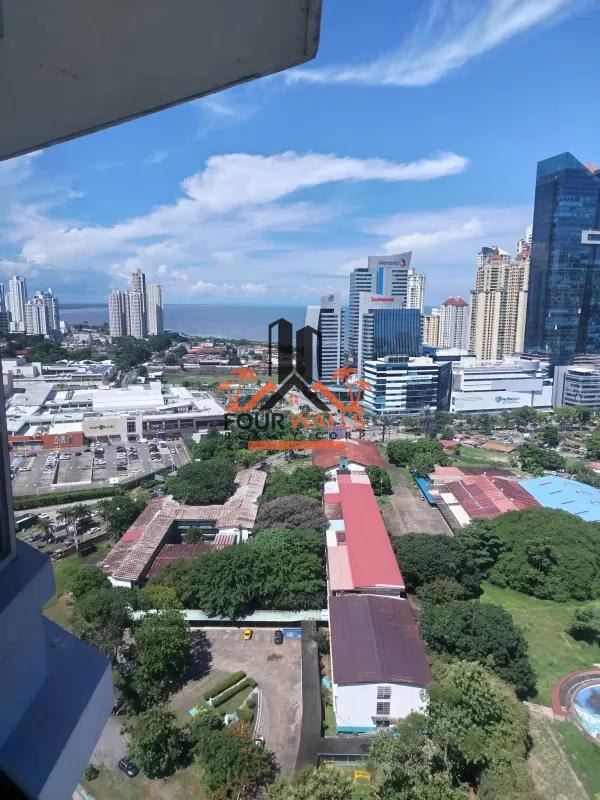 Panama City skyline with skyscrapers ocean and green areas near PH Pacific Coast San Francisco