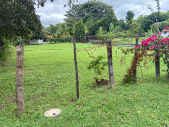 Fenced vacant beachfront land flat terrain beach nearby Gorgona