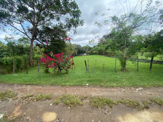 Large open grassy plot fenced and near utilities in Gorgona Panama