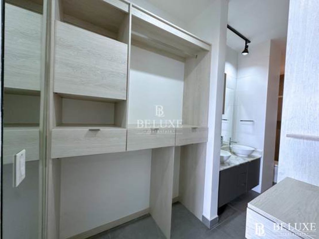 Modern furnished open kitchen with appliances in PH Element Panama City