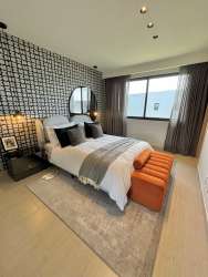 Bright secondary bedroom with closet space in Panama Pacifico PH Imaterra townhouse for sale