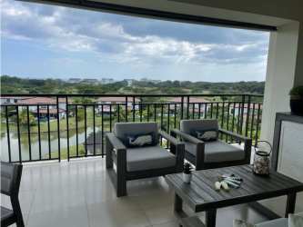 Open plan living and dining room fully furnished in Laguna Buenaventura Panama
