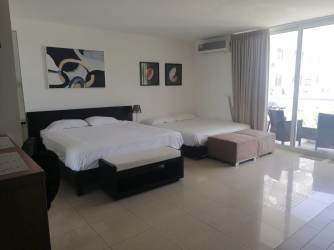 Spacious studio with two beds and balcony at PH Town Center Playa Blanca