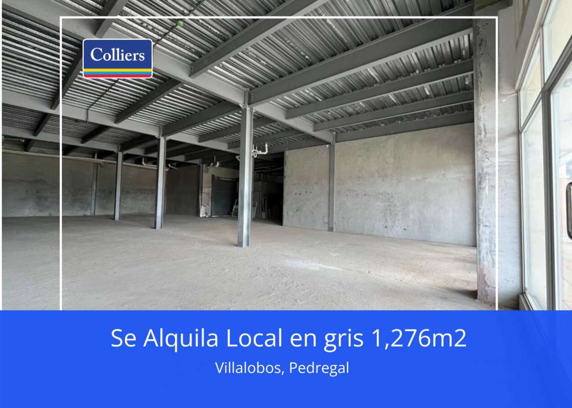 Raw commercial unit for rent with exposed steel beams at Plaza Villalobos Panama