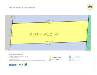 Spectacular 2357m2 Mountain View Lot in Altos del María