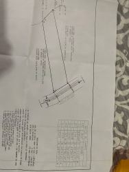 Technically drawn black and white survey of lot for agriculture or development in Panama