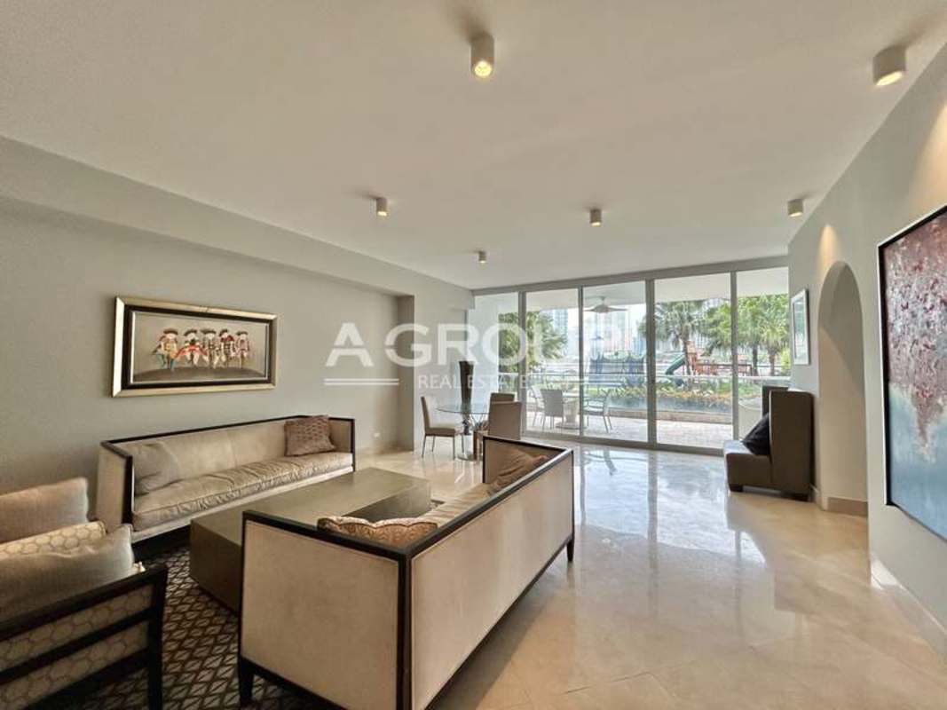 Spacious luxury kitchen with granite countertops, stainless appliances Punta Paitilla Panama