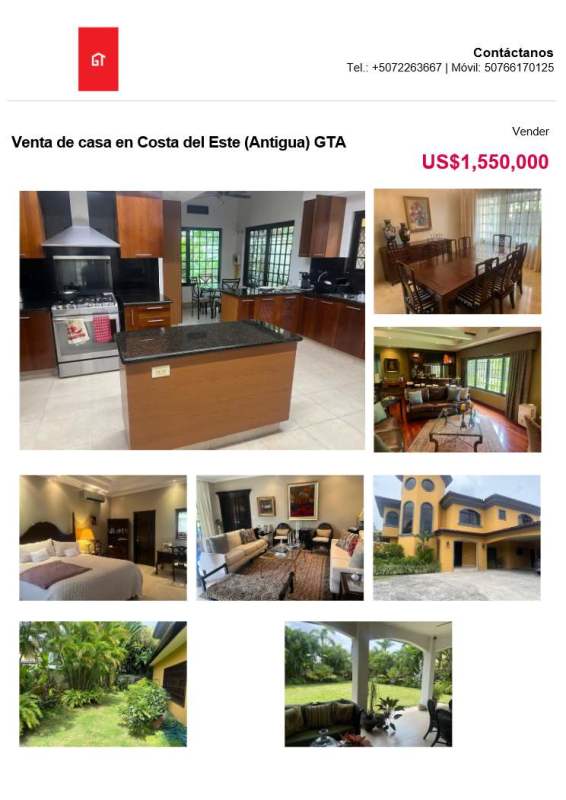 Luxury 4BR Corner House Costa del Este Antigua