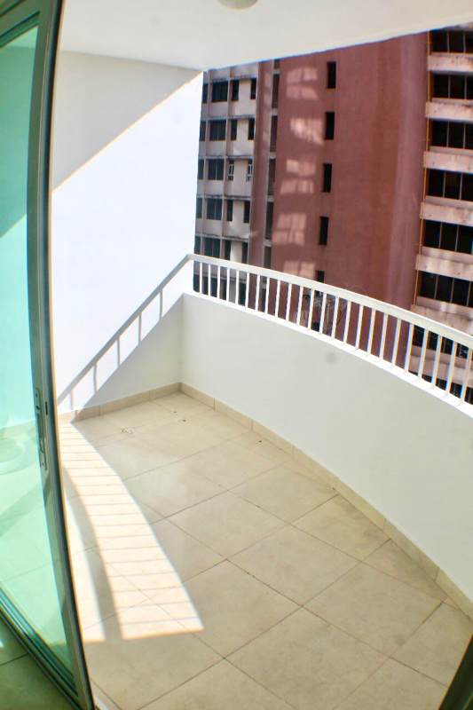 Balcony area with railing tiled floor overlooking Panama City PH Villa de las Fuentes