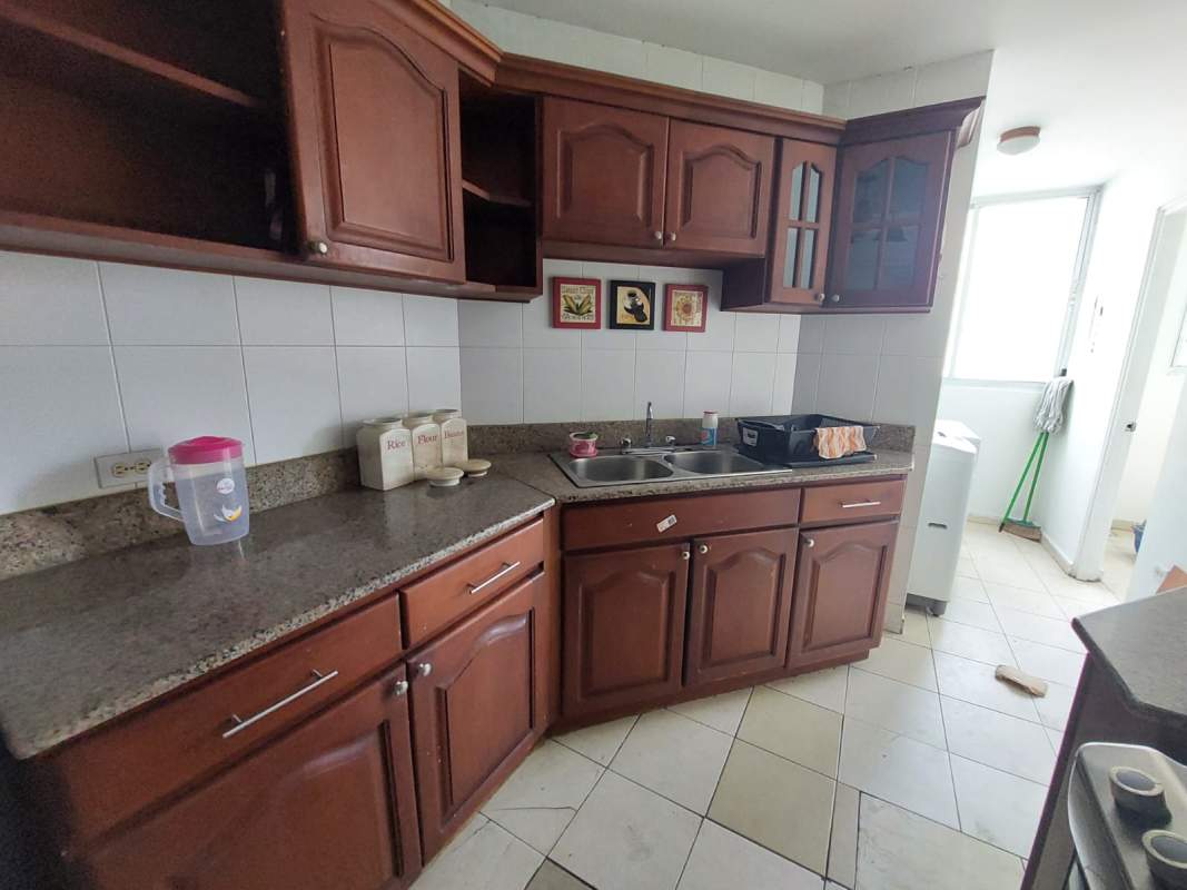 Minimalist bright bedroom with AC, tile floor, built-in closet in PH El Cangrejo Panama City