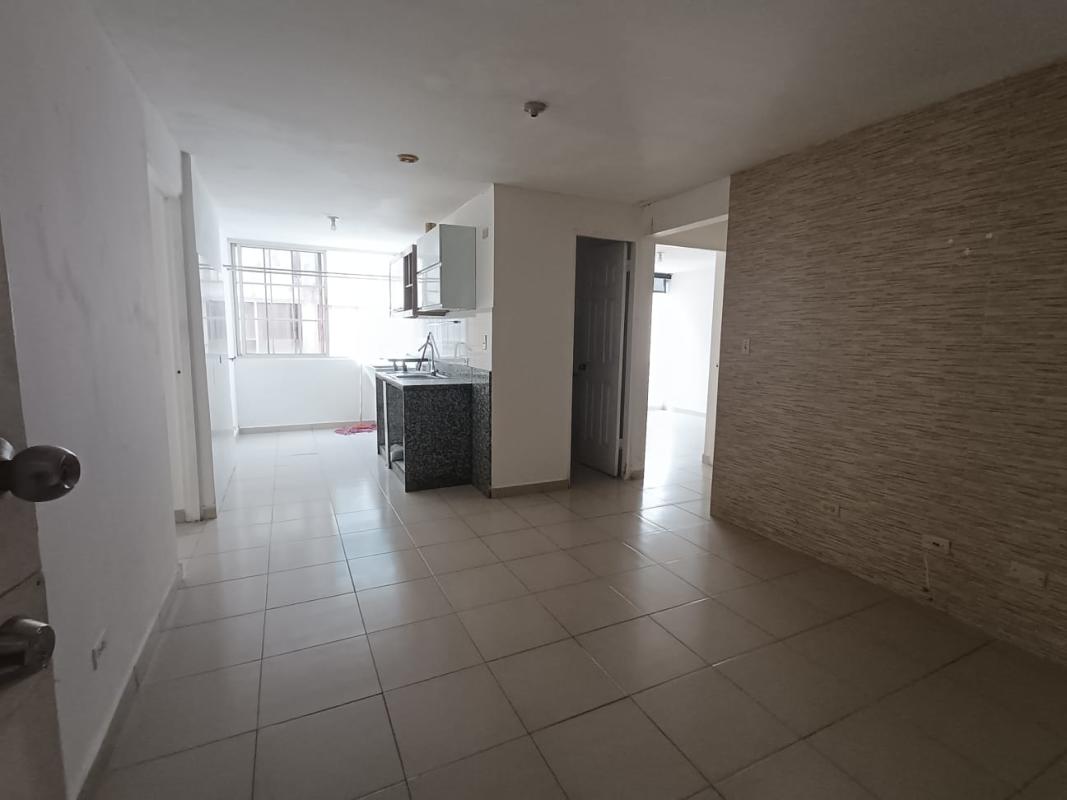 Contemporary open apartment layout with kitchen view ceramic flooring PH Mystic Park Juan Diaz