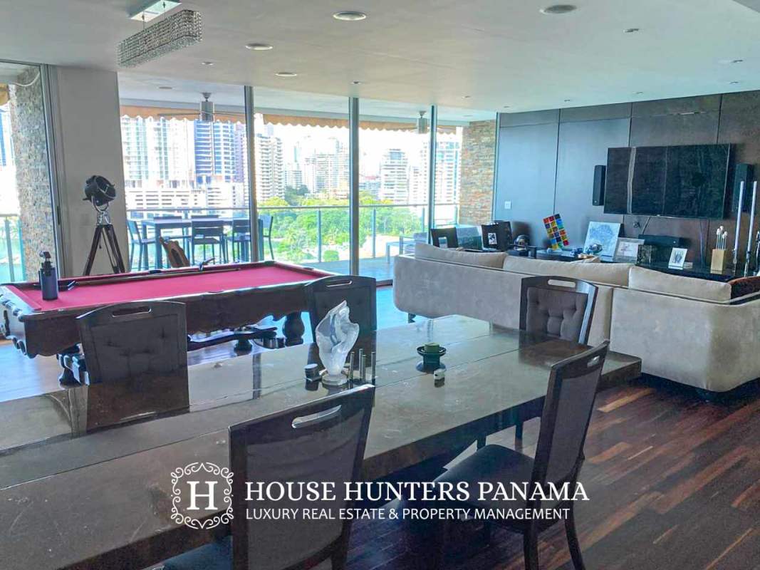 Scenic ocean balcony view city skyline PH Aquamare Punta Pacifica Panama