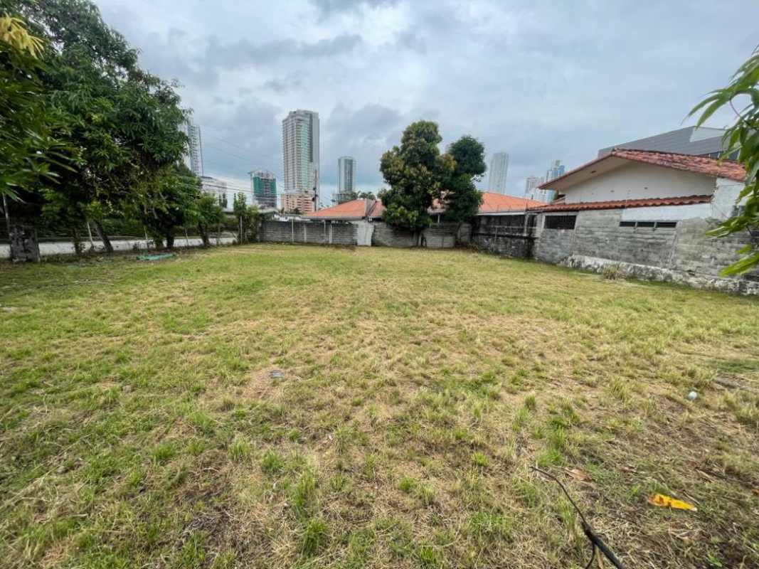 Spacious fenced residential lot with grass and trees in Coco del Mar Panama