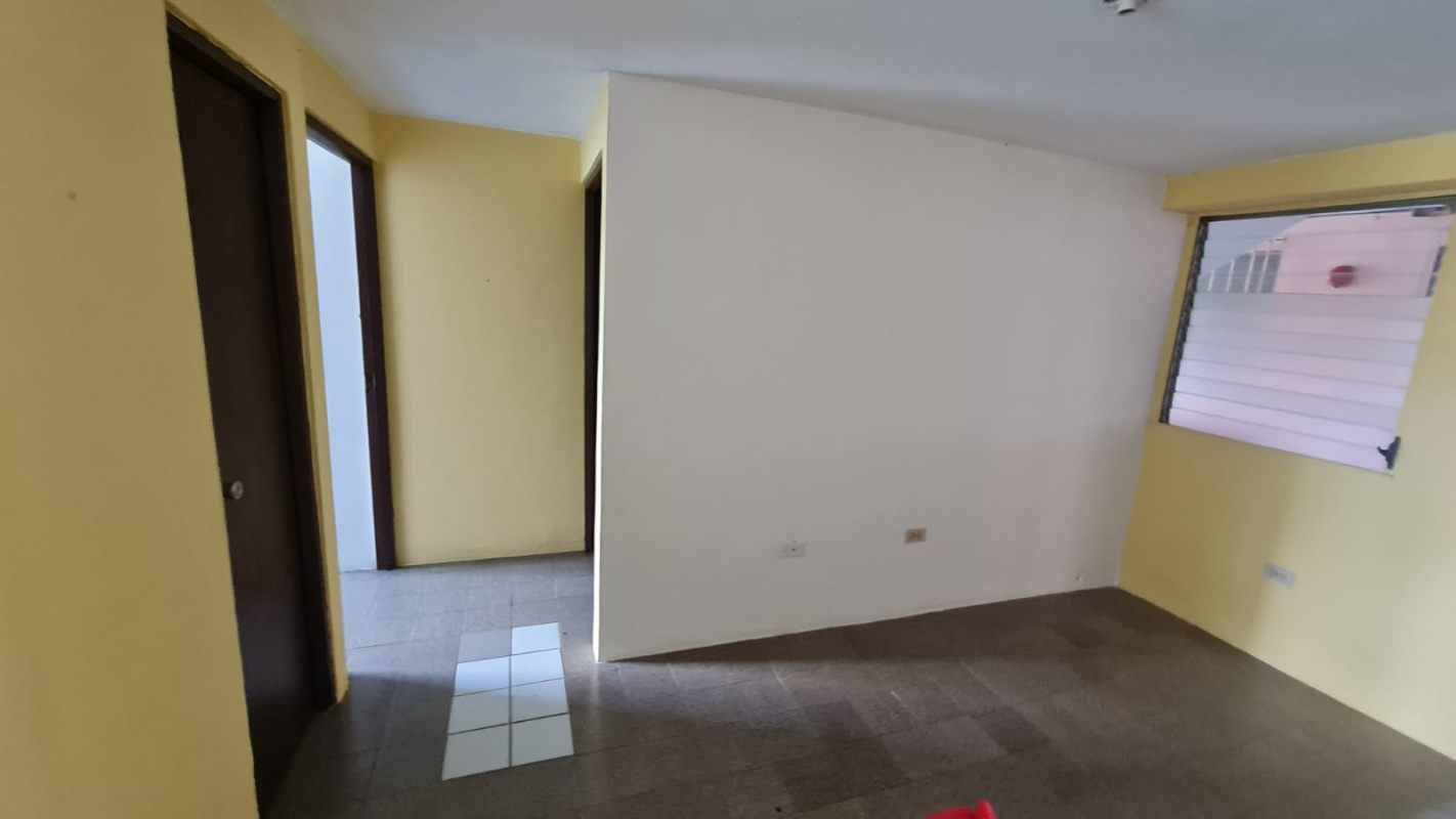 Unfurnished bedroom with tile floor and natural light window at PH Morya Pueblo Nuevo