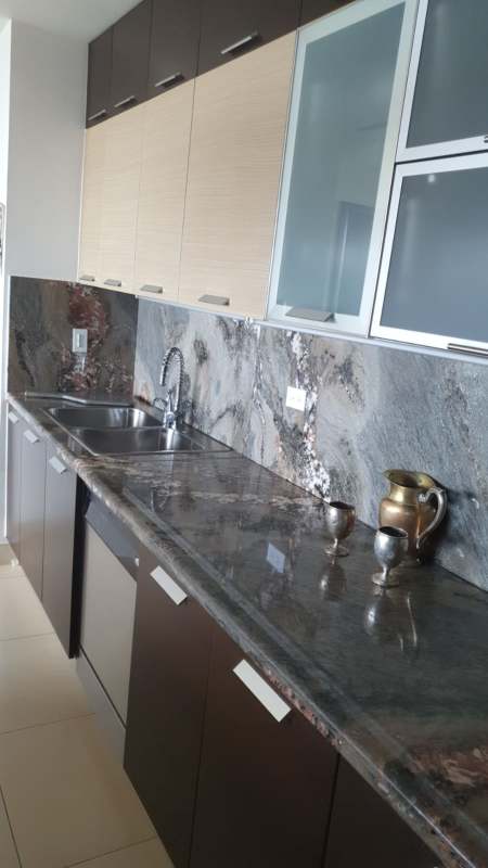 Contemporary open kitchen granite counters modern appliances PH Dupont Punta Pacifica luxury rental
