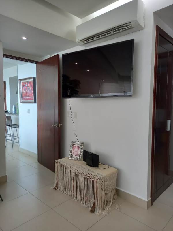 Elegant master bedroom with ocean view and spacious walk-in closet in PH Dupont Punta Pacifica Panama