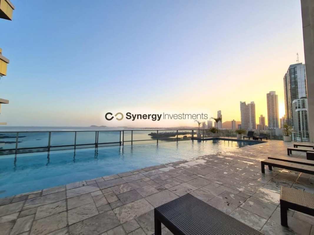 Luxurious bathroom with glass shower and vanity PH Waters on the Bay Panama