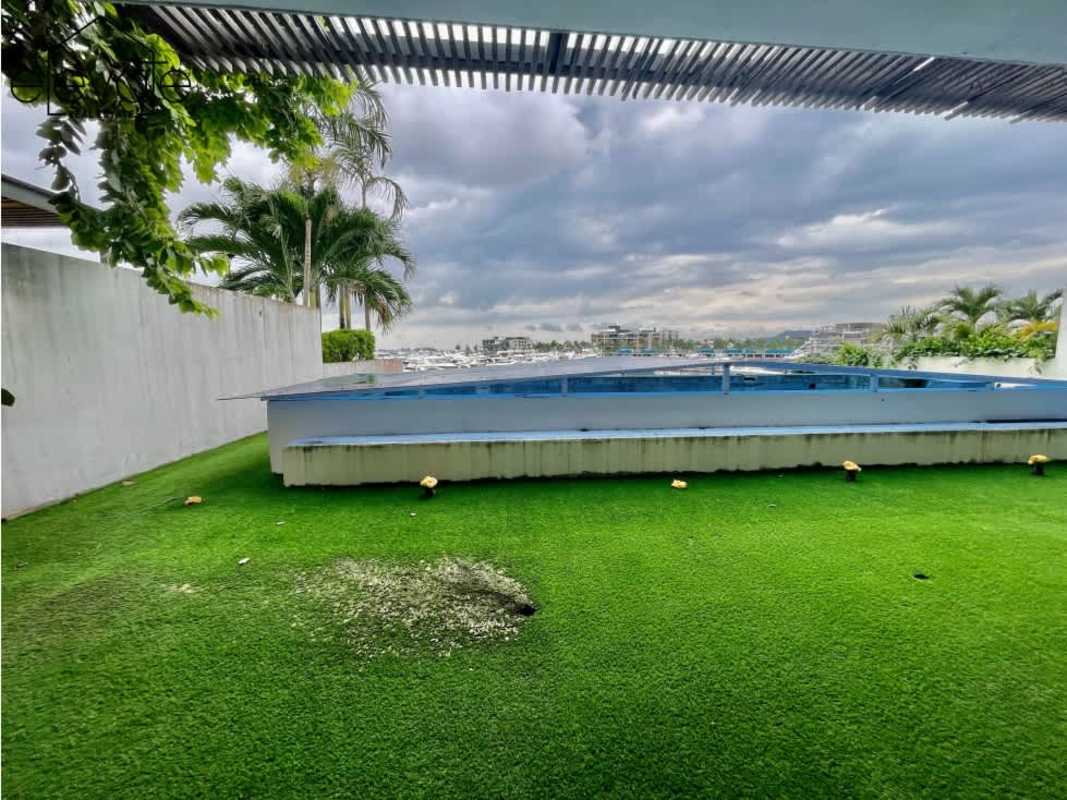 Large open unfinished penthouse area with panoramic marina views at Ocean Reef Islands in Panama City