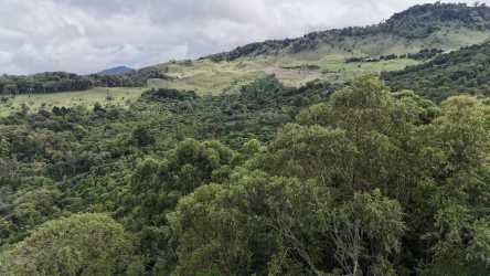 Lush mountain hills and forest aerial for sale in eco-rich area Boquete