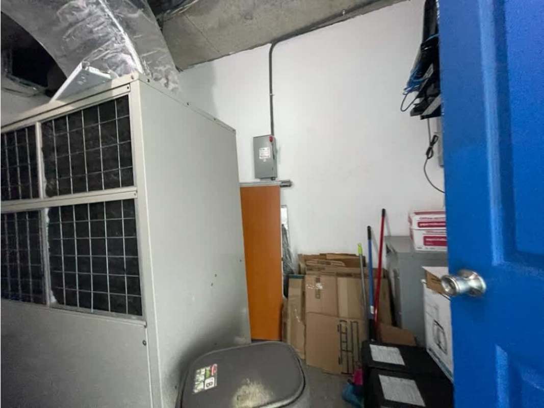Utility storage room with HVAC and equipment Oceania Business Plaza Punta Pacifica Panama City