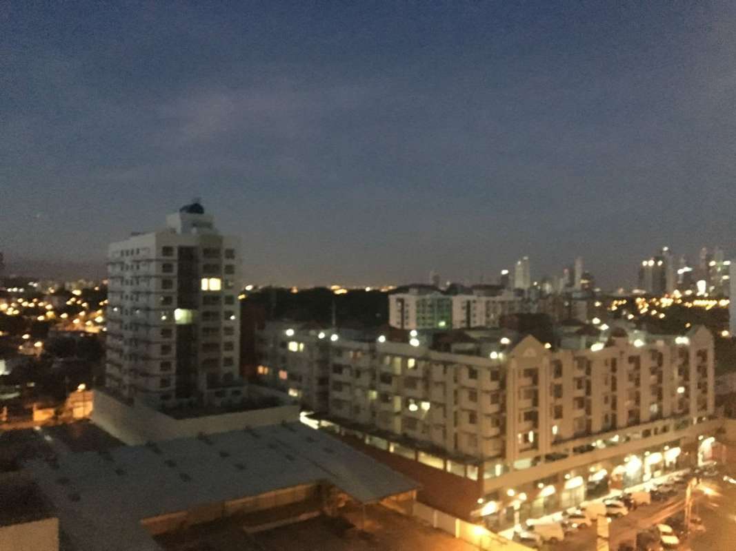 Nighttime skyline and high-rise views from balcony PH Parque Lefevre Sky Panama