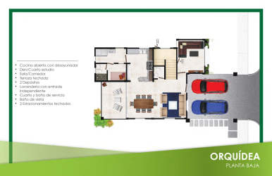 Second level plan of Orquidea House with bedrooms and bathrooms EcoGardens Arraiján Panama