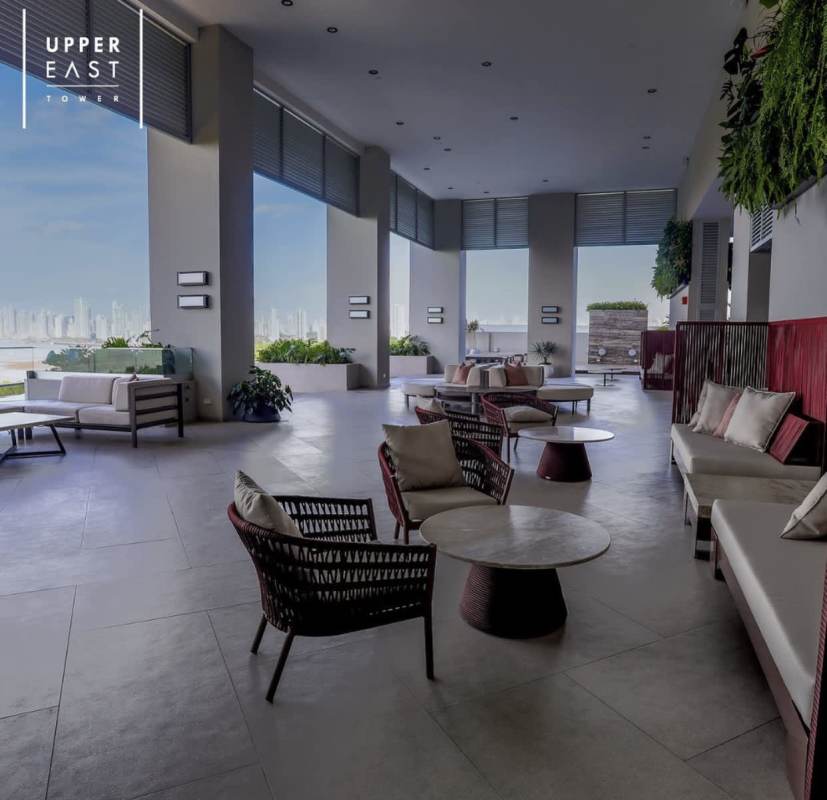 Spacious luxury bedroom ocean view balcony marble PH Upper East Costa del Este Panama