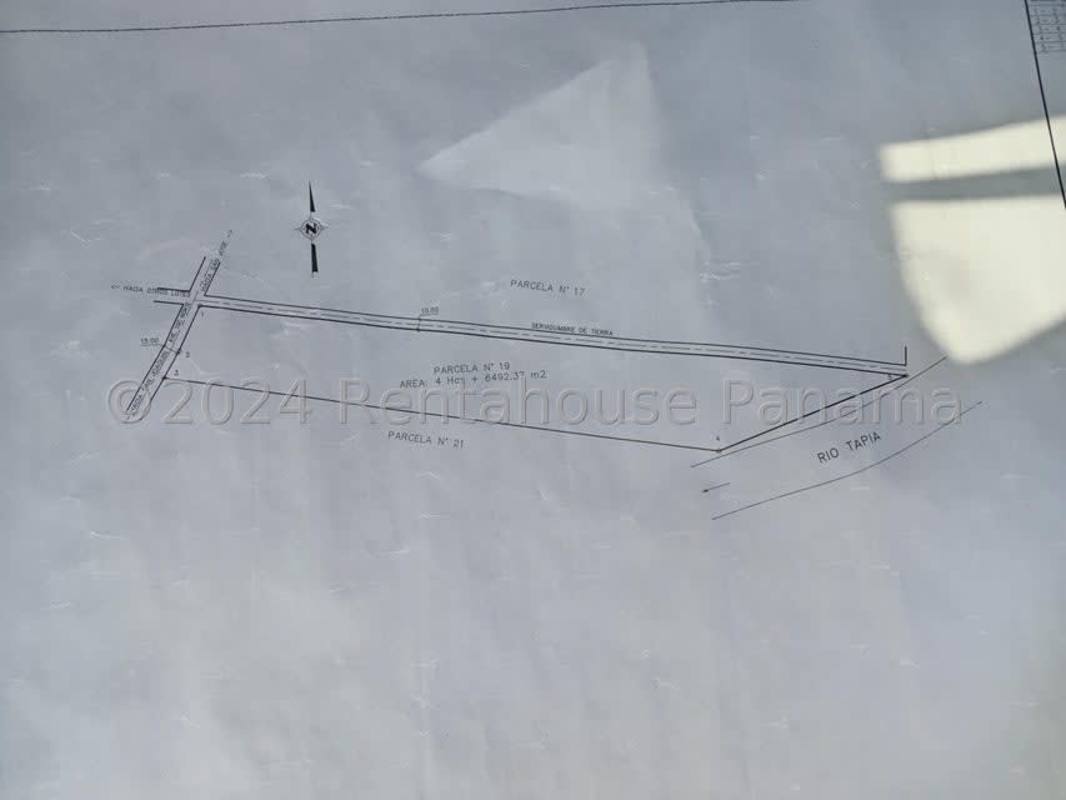 Technical drawing land boundaries survey map Pedregal Tocumen Panama