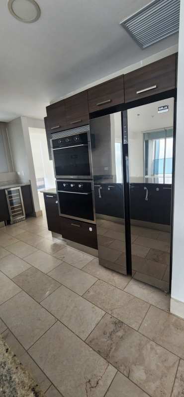 Modern bathroom with glass shower and granite vanity PH Aqualina Punta Pacifica Panama