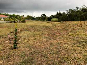 Vacant lot with neighboring houses and green landscape in Hacienda Pacífica San Carlos Panama