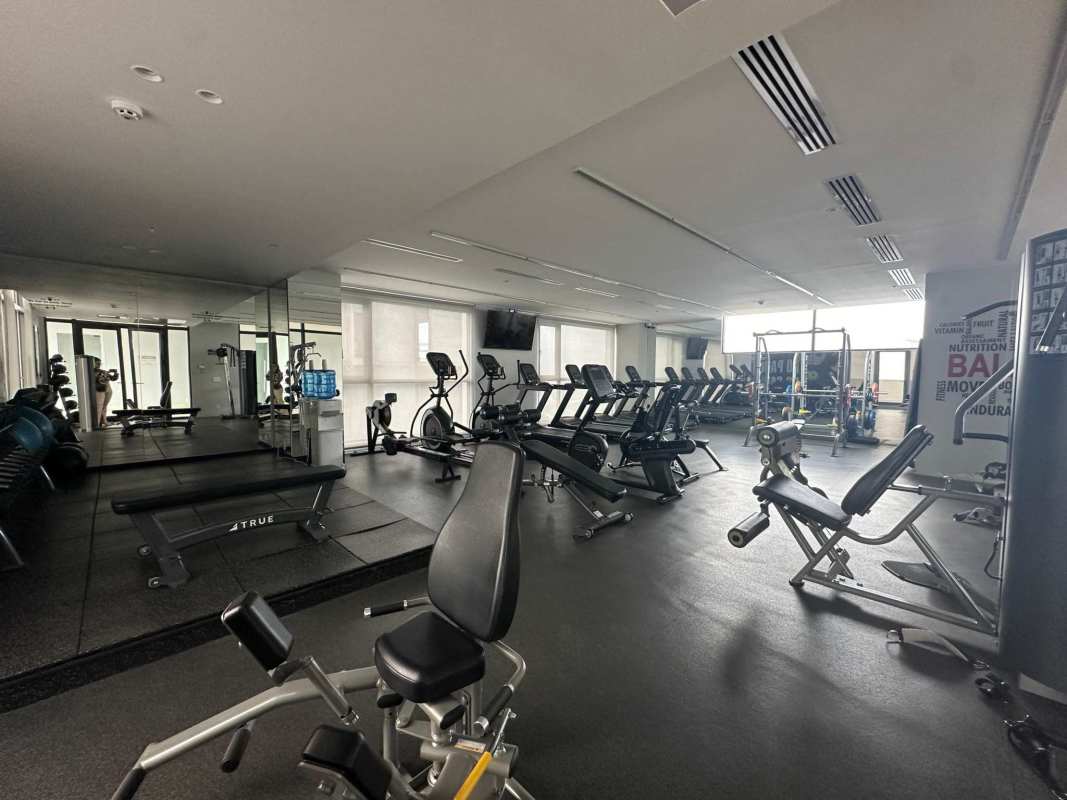 Fully equipped gym with cardio and weight training equipment in Santa Maria Panama