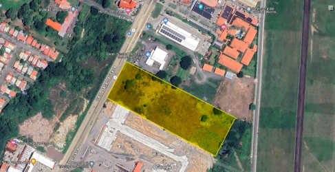 Aerial of large development-ready commercial site with clear boundaries in Penonomé Panama