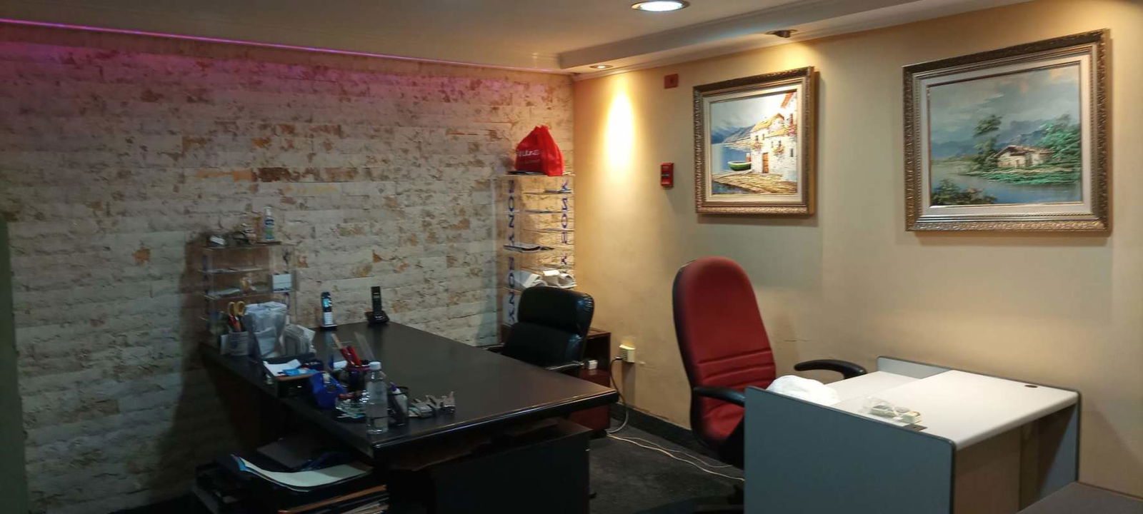 Home appliances retail showroom with displays and counter at busy pedestrian area Panama City