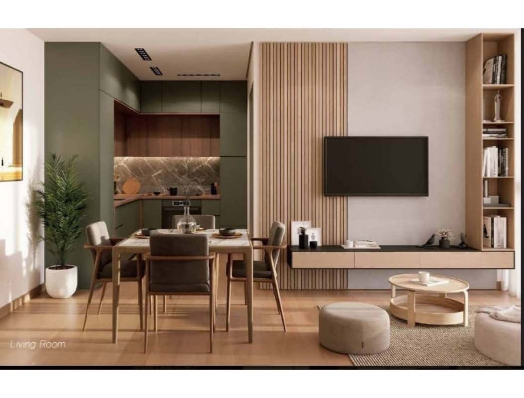 Modern furnished bedroom with closet natural light skyline view PH Moderna 360 Panama