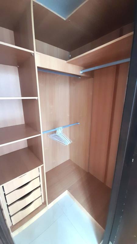 Bathroom with glass shower, vessel sink, granite counter in PH Pacific Sun Punta Paitilla Panama