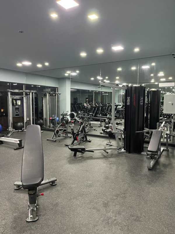 Fully equipped fitness gym with large windows city view at PH Coco del Mar Tower
