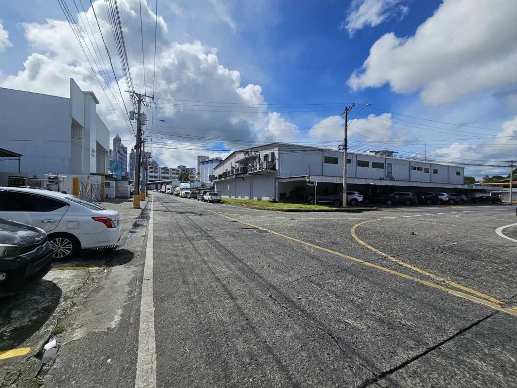 Aerial shot industrial lot location near business district Los Angeles Pedregal Panama