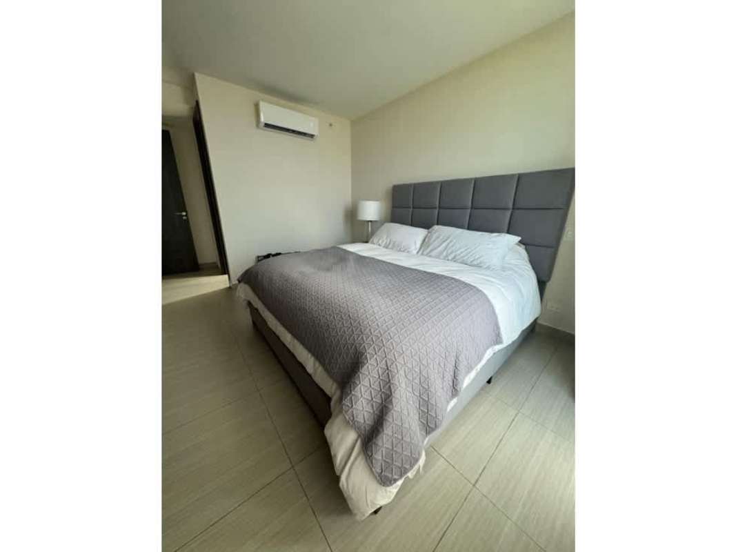 Secondary bedroom with minimalist design and split AC in PH Asia Costa del Este Panama