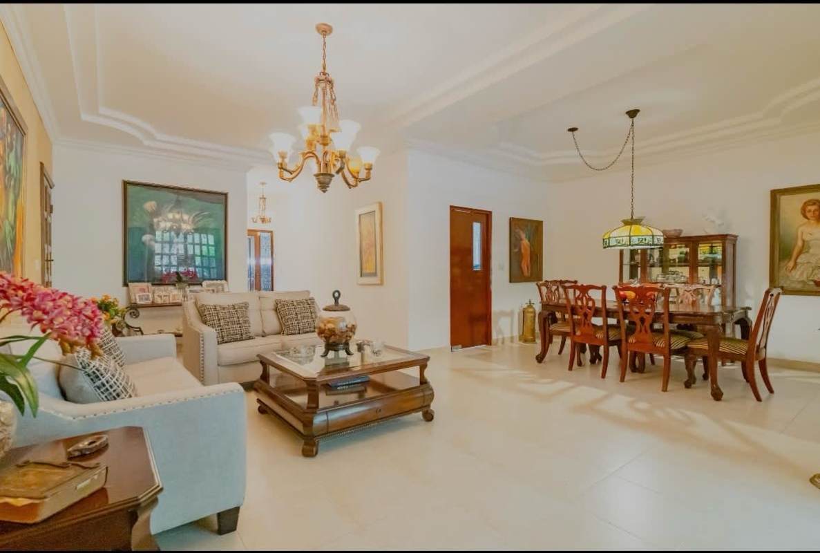 Covered terrace overlooking private pool tropical garden La Loma Hato Pintado Panama