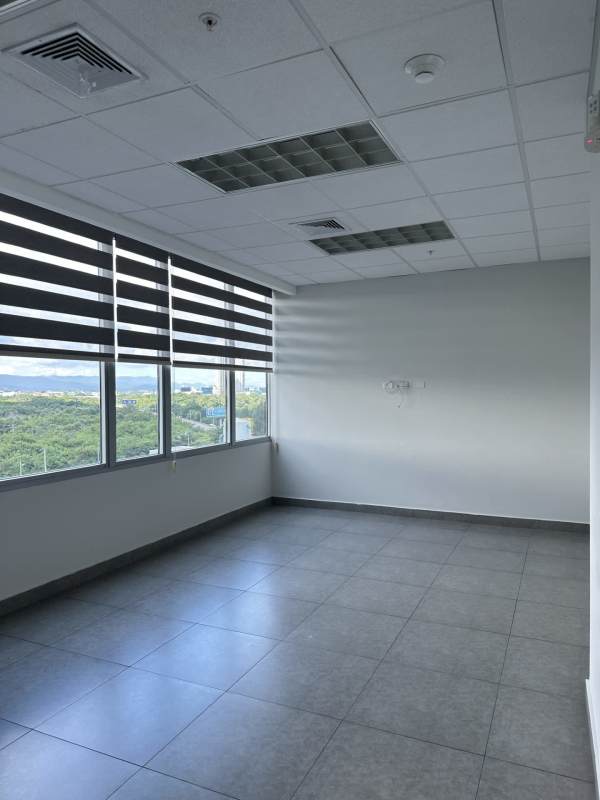 Modern office with glass divisions ceramic floors bright windows Costa del Este Panama