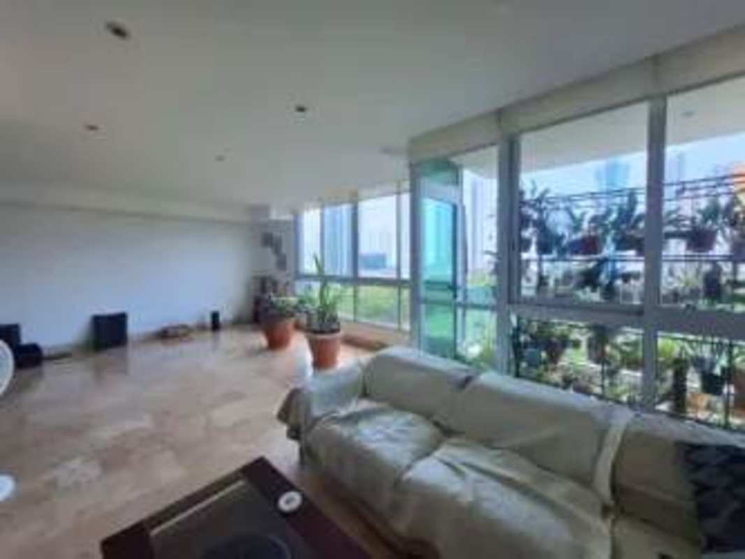 Bright modern living area with marble flooring and ocean views PH Costa del Este Tower Panama